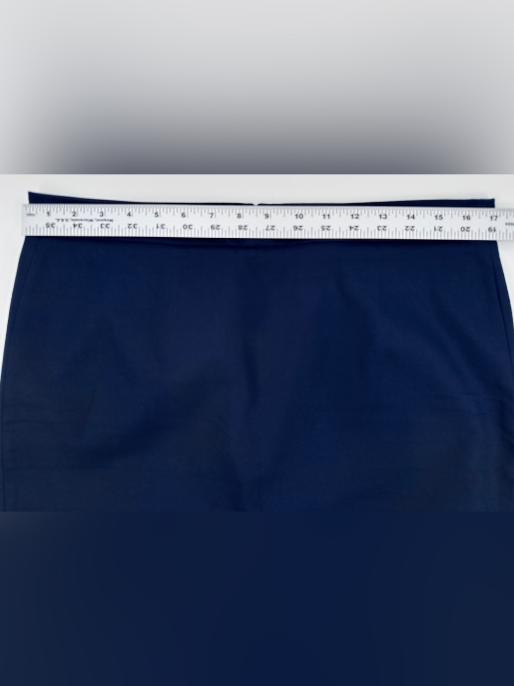 J.Crew Navy Scalloped Hem Cotton Skirt Size 10 Classic Preppy - Picture 8 of 8